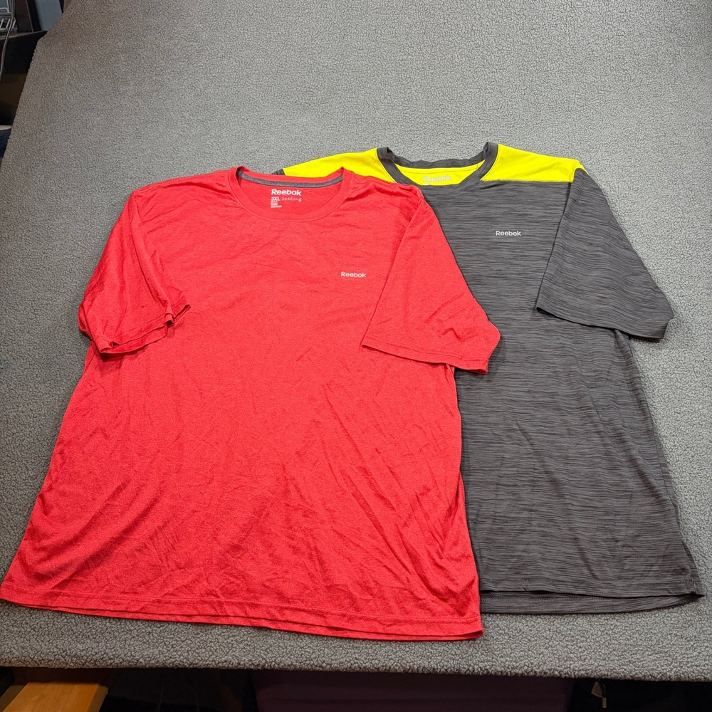 Reebok T-Shirt Mens 3XL Red Gray 2 Pack Active Short Sleeve Crew Neck RSMS764